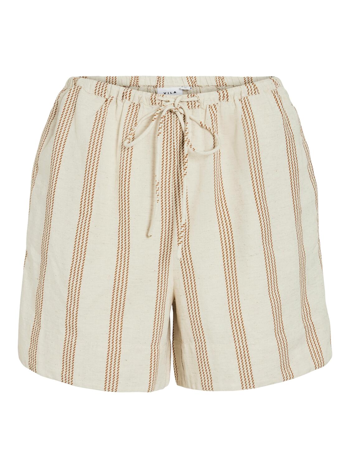 Viprisilla shorts - stribet/brun